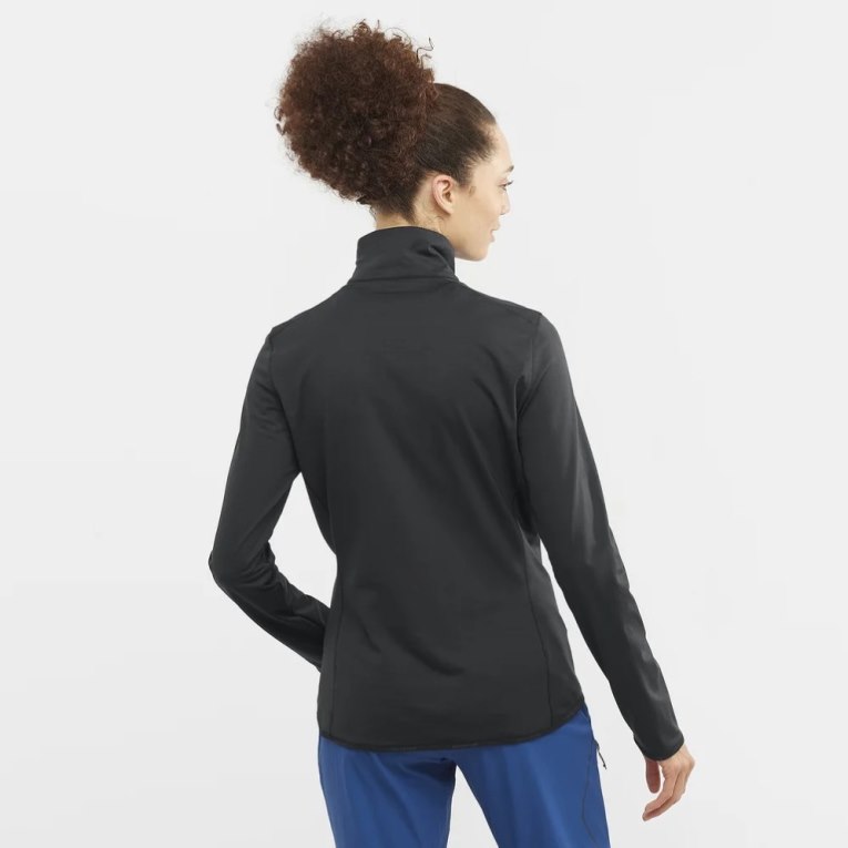 Black Salomon Essential Lightwarm Half Zip Women's Jackets | PH 53762U